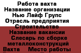 Работа-вахта › Название организации ­ Нью Лайф Групс › Отрасль предприятия ­ Строительство › Название вакансии ­ Слесарь по сборке металлоконструкций (Вахта) › Место работы ­ Волгоград › Подчинение ­ Прораб › Минимальный оклад ­ 30 000 › Максимальный оклад ­ 49 000 › Возраст от ­ 26 › Возраст до ­ 49 - Волгоградская обл., Волгоград г. Работа » Вакансии   